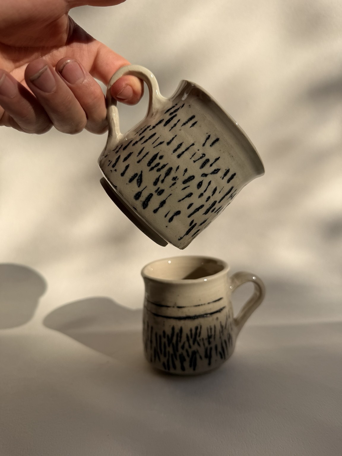 Blue Marked Mugs, view 2