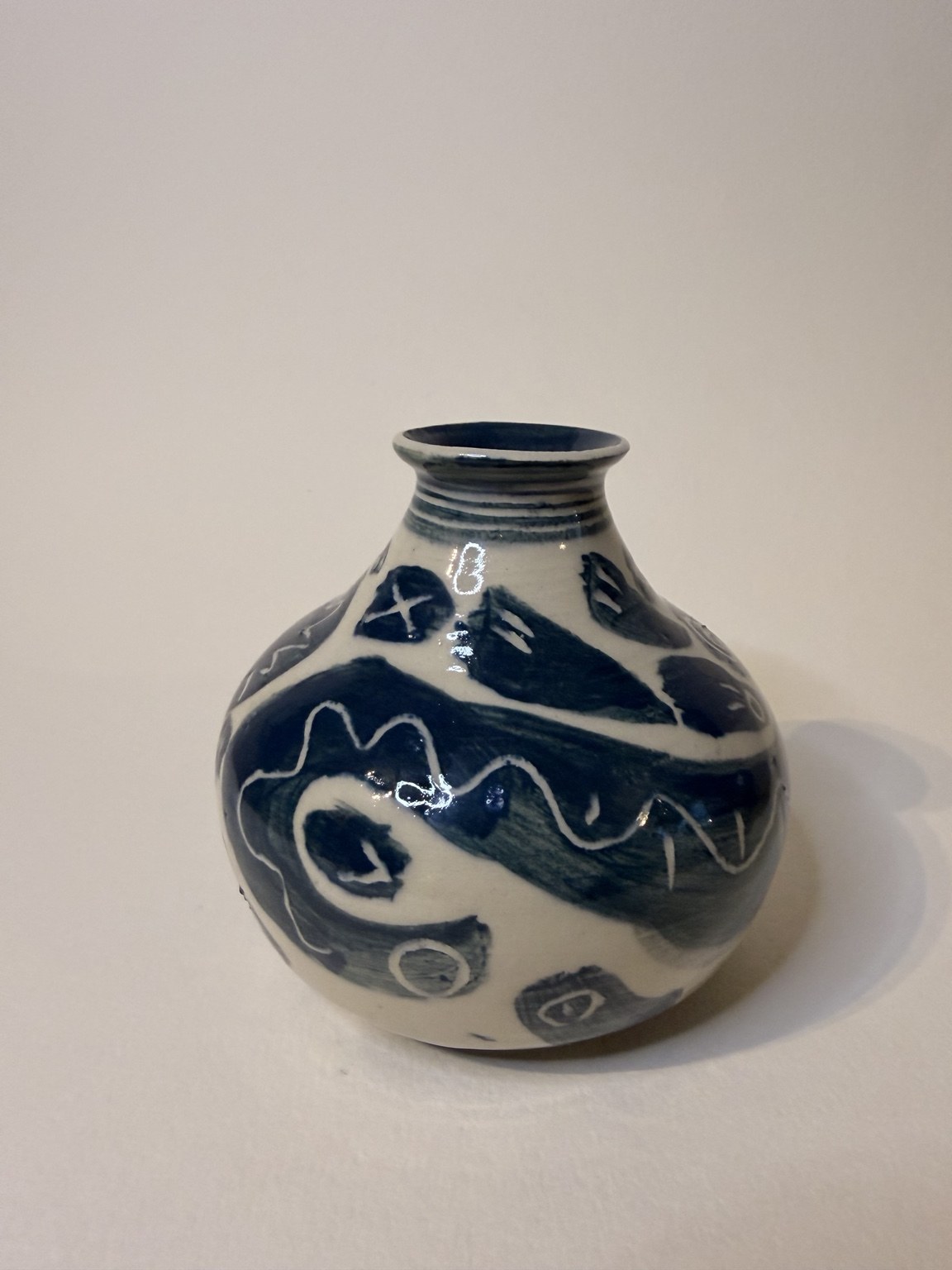 Blue Patterned Vase