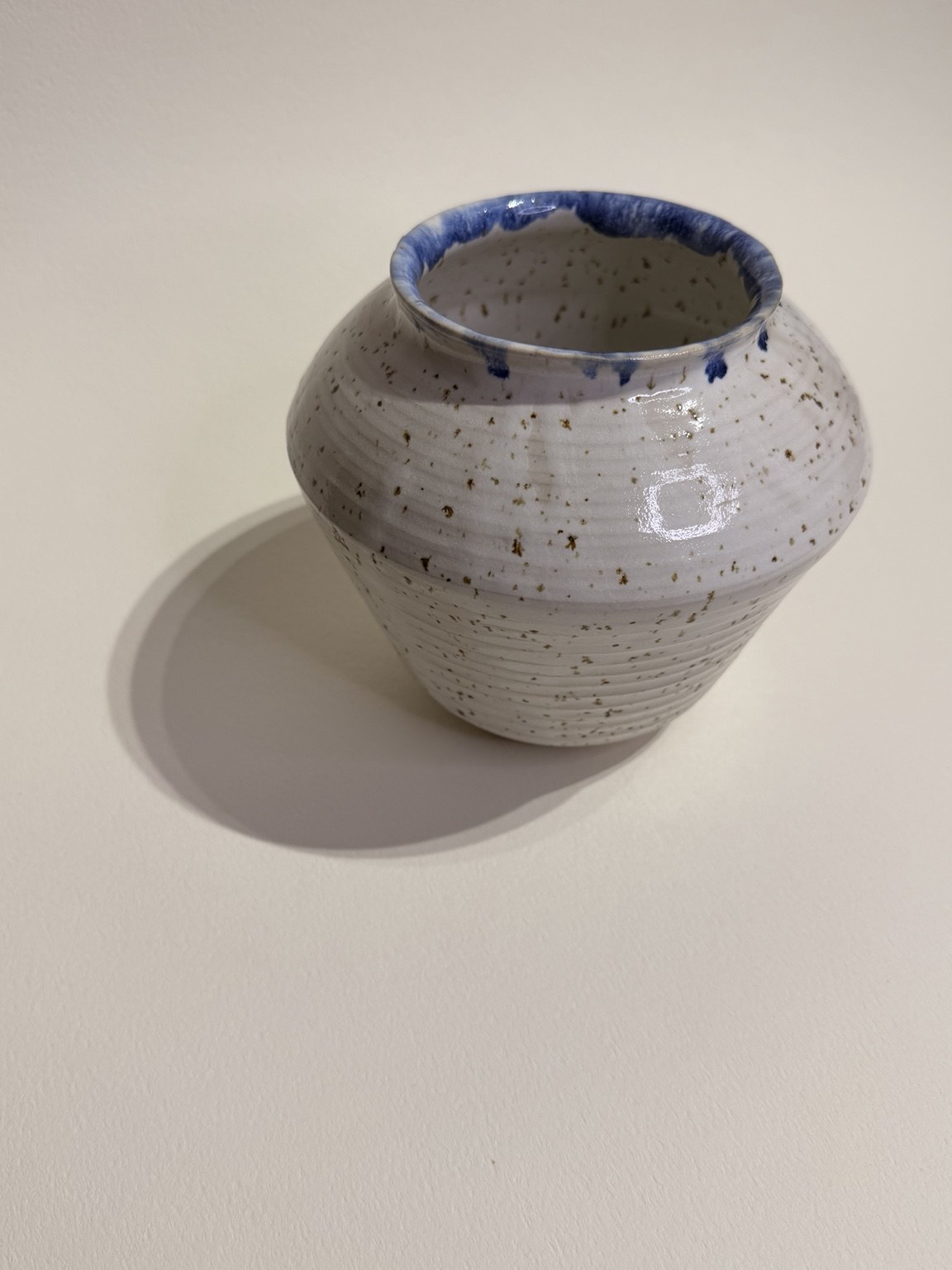 Blue-rimmed Speckled Vessel